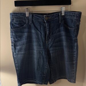 Dark Wash Denim Bermuda Shorts